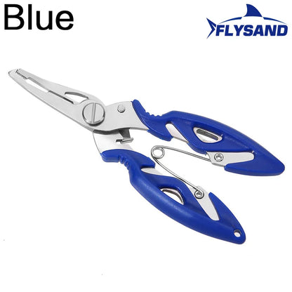 Fishing Plier Scissor Line Cutter Hook Remover Split Ring Opener Cutting Tongs Multifunction Scissors Fishing Accessories