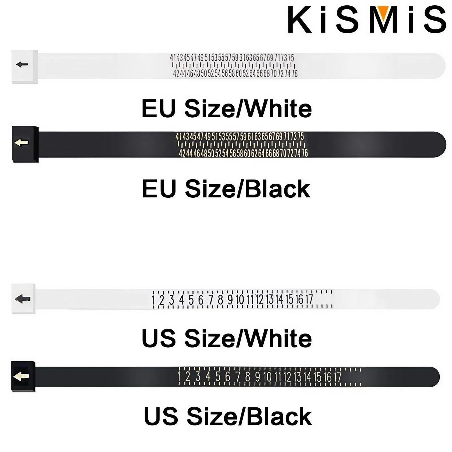 1PC White/Black US/EU Sizes Wedding Ring Band Ring Sizer Measure Genuine Tester Finger Gauge Jewelry Accessory Tools