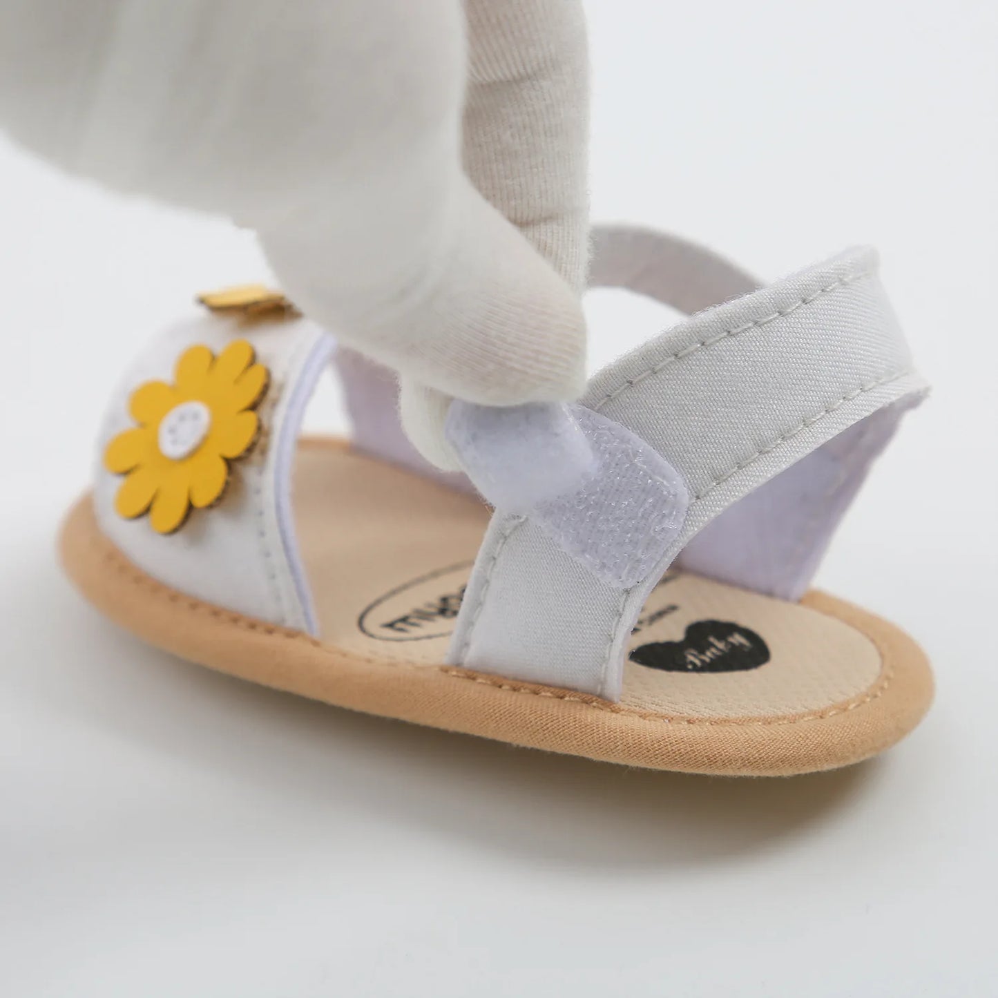 Meckior Summer Cool Baby Girl Sandals Fashion Newborn Sandal Idyllic Flower Soft Anti-slip Toddler Cotton Sole Comfortable Shoes