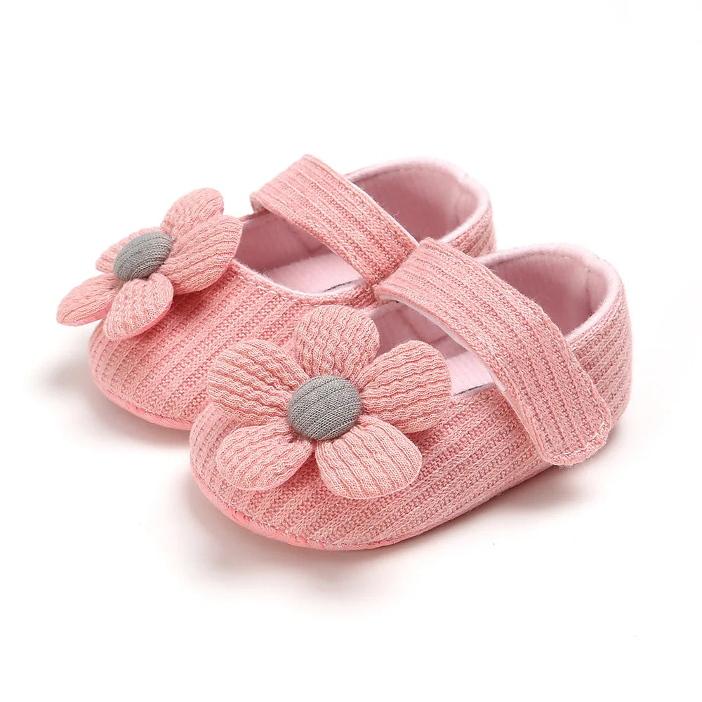 Meckior New Baby Girls Shoes Flower Bow Tie Princess Shoes Non-Slip Toddler First Walker Newborn Infants Girl Shoes Comfortable