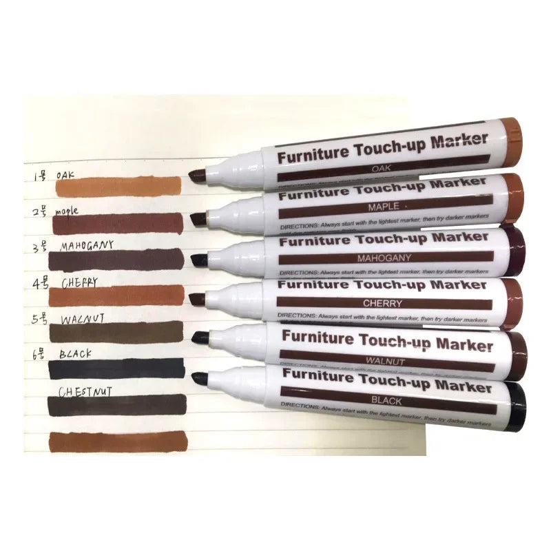 12/17/21Pcs Furniture Touch Up Kit Markers amp Filler Sticks Wood Scratches Restore patch paint pen wood composite repair