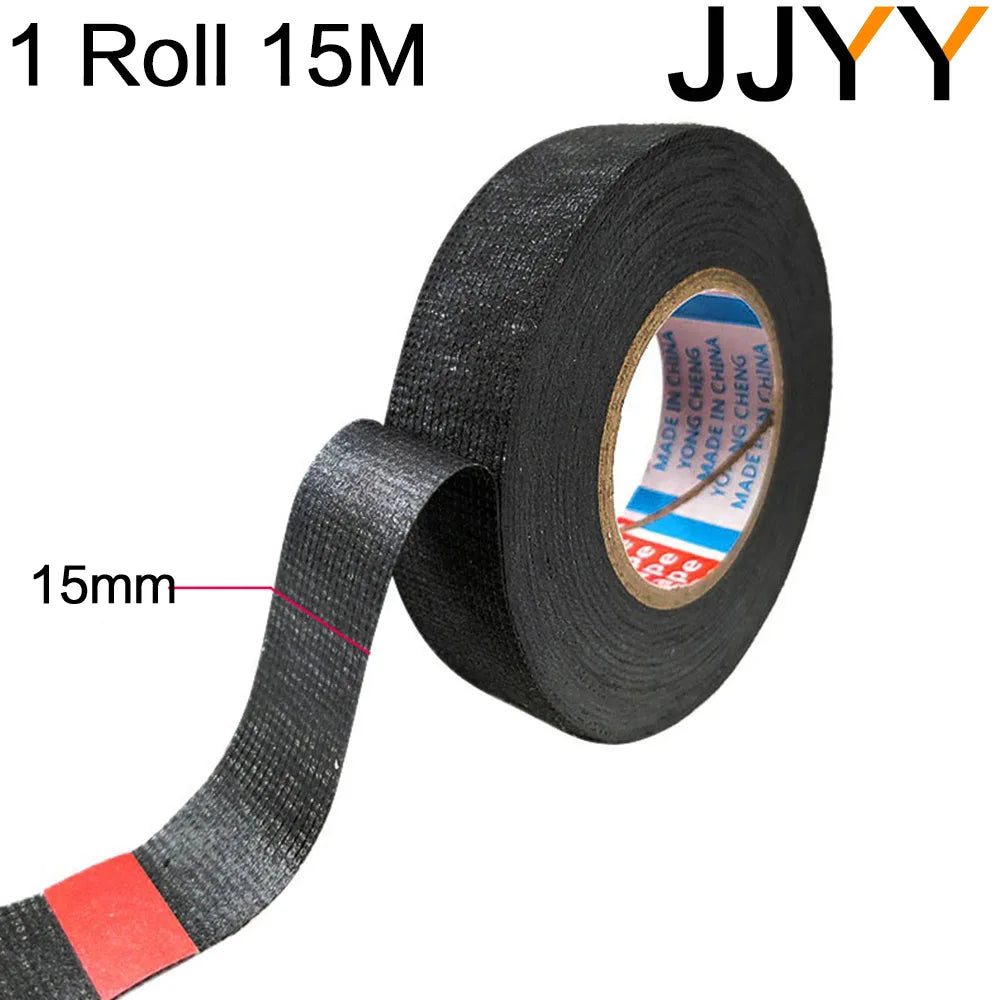 New Width 15mm*15M Electrical Insulation Tape Heat-resistant Wiring Harness PET Bundle Flame Retardant Tape