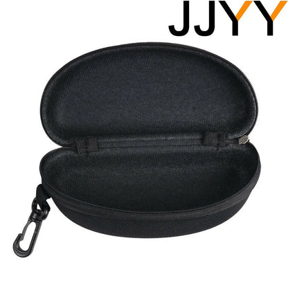 Portable Sunglasses Protector Oxford Cloth Hard EVA Zippered Eyeglasses Case with Carabiner