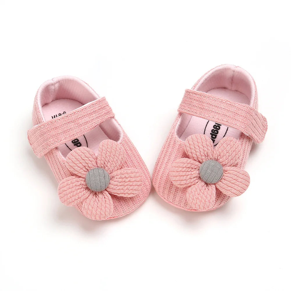 Meckior New Baby Girls Shoes Flower Bow Tie Princess Shoes Non-Slip Toddler First Walker Newborn Infants Girl Shoes Comfortable