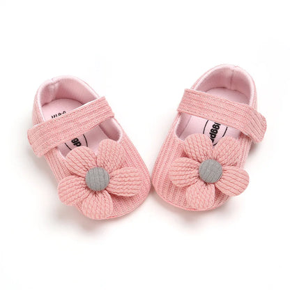 Meckior New Baby Girls Shoes Flower Bow Tie Princess Shoes Non-Slip Toddler First Walker Newborn Infants Girl Shoes Comfortable