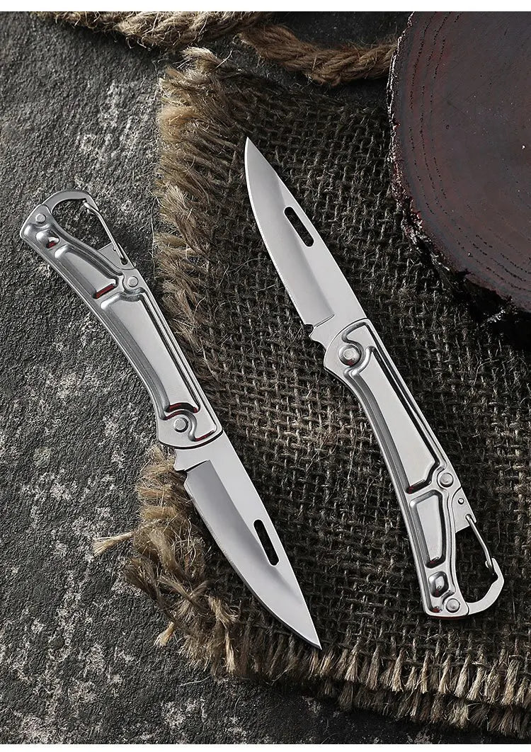 Pocket Folding Fruit Knife, Stainless Steel Outdoor Knife with Non-slip Handle for Kitchen Accessories