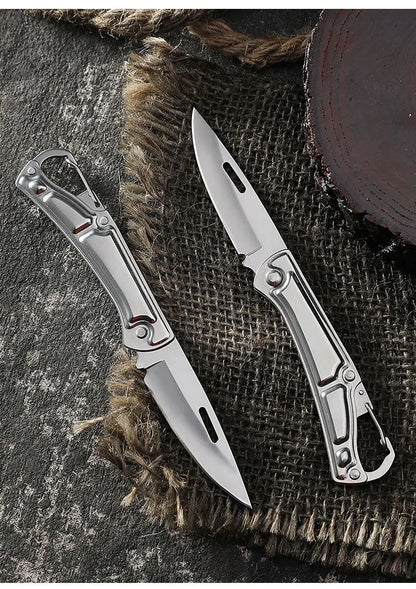 Pocket Folding Fruit Knife, Stainless Steel Outdoor Knife with Non-slip Handle for Kitchen Accessories