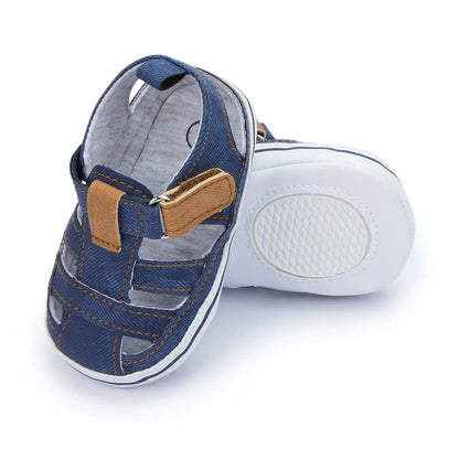 Meckior Baby Canvas Casual Boy Shoes Anti-Slip Rubber Bottom Infant Toddler Newborn First Walker Baby Boy Girl First Sandals