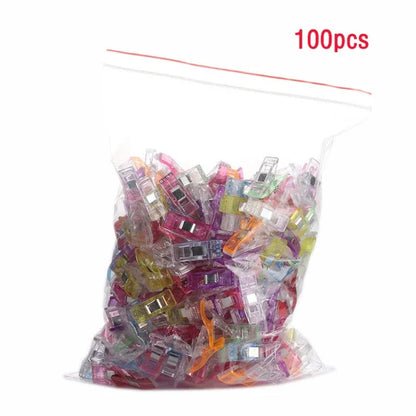 20/50/100PCs Sewing Clips Plastic DIY Crafting Crocheting Knitting Clothing Clips  Assorted Colors Craft Securing Quilting Clip