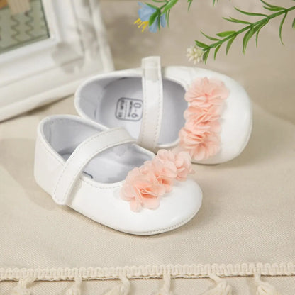 Newborn Baby Girl Princess Shoes Bow Tie Flat Bottomed Bean Shoes Shallow Mouthed Soft Casual Toddler Girls Shoes 0-18M