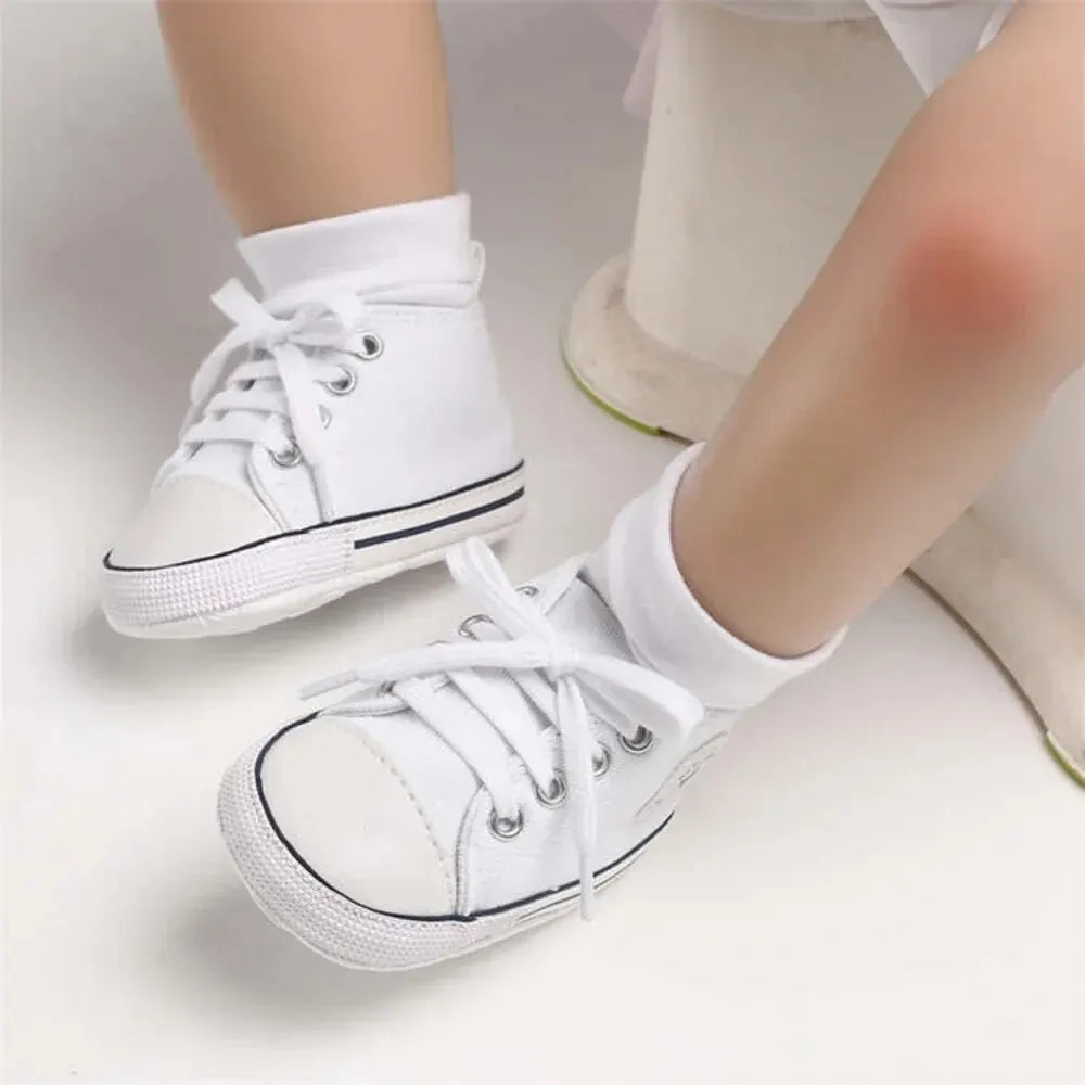 Meckior Baby Classic Star Canvas Sneakers Newborn Baby Boys Girls Shoes First Walkers Infant Toddler Anti-slip Crib Baby Shoes