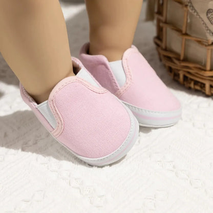 Meckior Casual Canvas Baby Shoes Strawberry Pattern Sleeve Mouth Toddler Anti-slip Soft Sole Newborn Infant Boy Girl Shoes