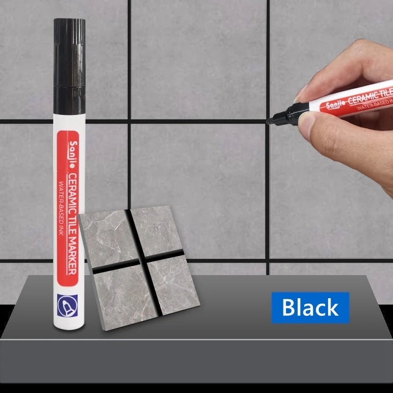 Waterproof White Grout Tile Pen Wall Grout Restorer Marker Pen for Bathroom Wall Floor Decontamination Seam Repair Pens