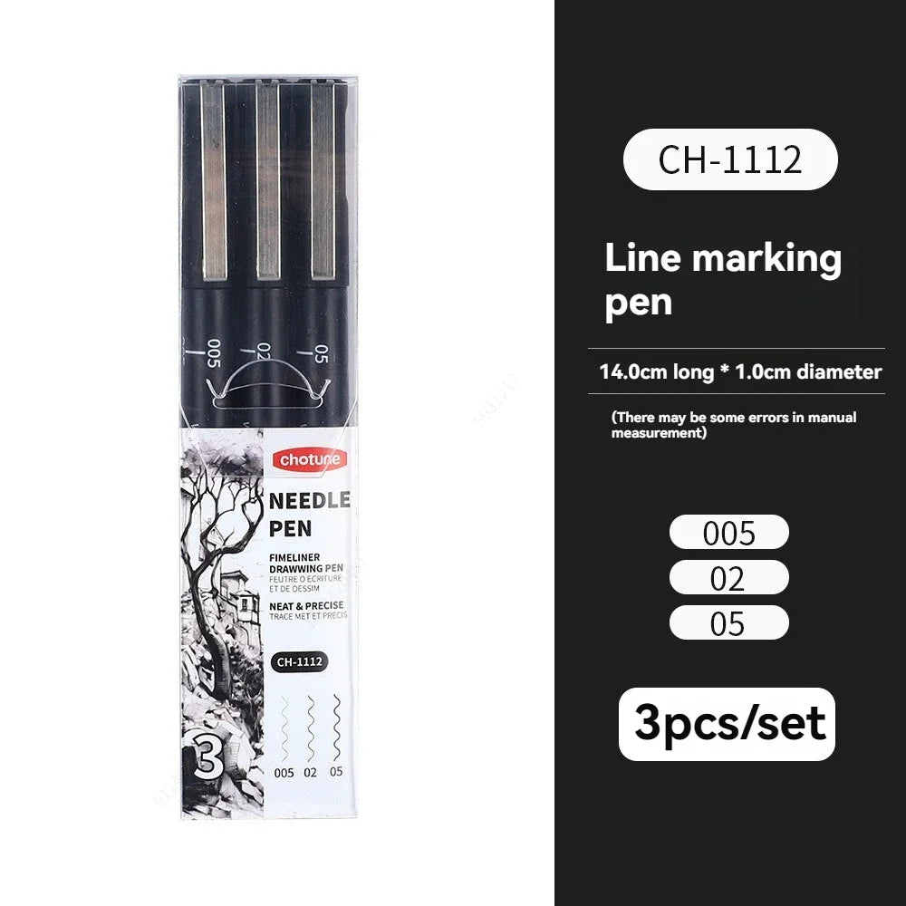 Black Micro Pens,15 Sizes,Waterproof Archival Ink,Fine Point Pen for Artist Illustration,Sketching,Anime,Manga Technical Drawing