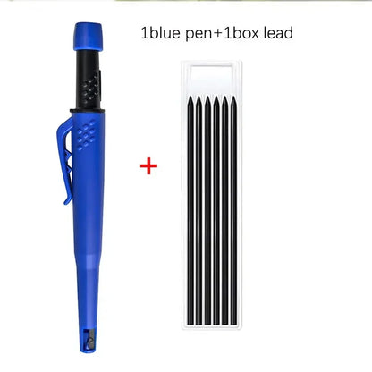 New 2-in-1 Solid Carpenter Pencils with Sharpener Carpenter 2.8mm Solid Mechanical Pencils Marking tools Construction/Carpenters