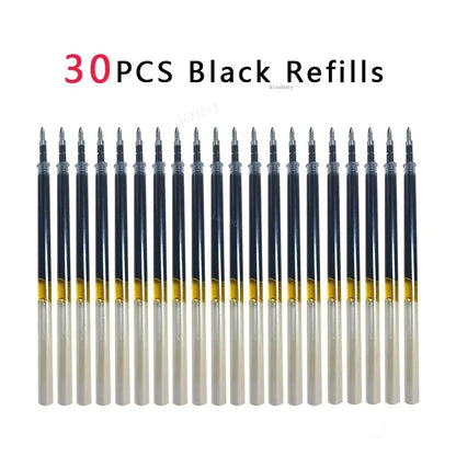 Press Erasable Gel Pen 0.5mm Large Capacity Erasable Refill Replaceable Rods Washable Handle School Office Supplies Stationery