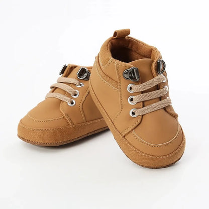 Meckior Baby Boy Sneakers Newborn PU Leather Infant Casual Girl Shoes Soft Sole Anti-slip Toddler First Walkers Crib Shoes