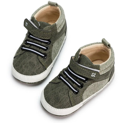 Meckior Baby Boy High-top Sneakers Newborn Infant Toddler Baby Casual Shoes Cotton Sole Anti-slip First Walkers Baby Girls Shoes