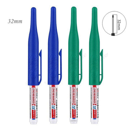 4/5Pcs 20+32mm Deep Hole Marker Pens Bathroom Waterproof Bathroom Woodworking Decoration Multi-purpose Long Head Oil Markers Pen