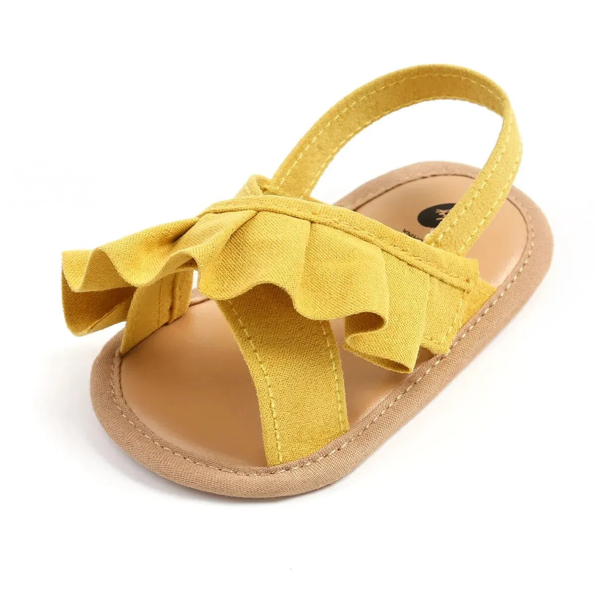 Meckior Summer Baby Sandals Baby Girl Shoes Princess Flat Sole Non-slip Toddler First Walker Crib Shoes Newborn Canvas Slippers