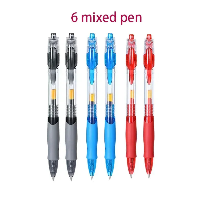 13/30pcs Retractable Gel Pens Set Black/Red/Blue Ink Ballpoint for Writing Refills Office Accessories School Supplies Stationery