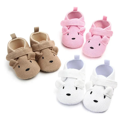 Meckior Baby Slippers Casual Baby Boy Girl Knit Crib Shoes Cartoon Soft Sole Anti-slip Prewalker Reptiles Toddler Baby Shoes