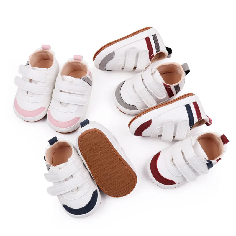 Meckior Newborn 0-18 Months Baby Sneakers Casual Infant Boys Girls Shoes Soft Rubber Bottom Anti-slip First Walker Baby Shoes