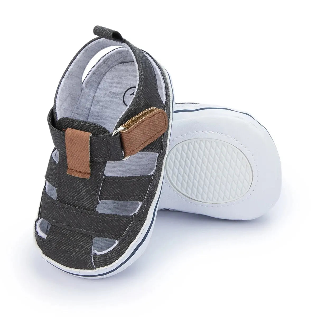 Meckior Baby Canvas Casual Boy Shoes Anti-Slip Rubber Bottom Infant Toddler Newborn First Walker Baby Boy Girl First Sandals