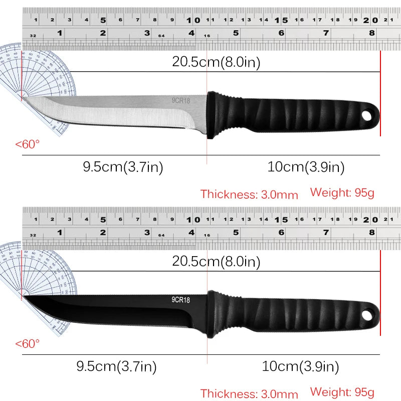 5Cr15Mov Stainless Steel Meat Cleaver Sharp Boning Knife Fishing Accessories Knife with Holster Multifunction Vegetable Peeler