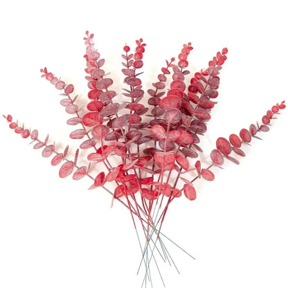 10pcs Eucalyptus Stems Artificial Eucalyptus Leaves for Home Flowers Bouquet Centerpiece Wedding Decoration Christmas Decor