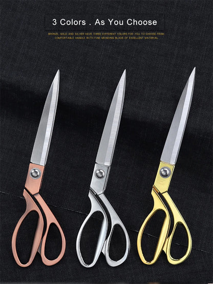 Professional Sewing Scissors Stainless Steel Tailor Scissors 8/9/10inch Fabric Cloth Cutter Diy Sewing Tools and Accessories 가위