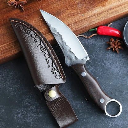 Sharp Boning Knife Stainless Steel Meat Cleaver Kitchen Knife Handmade Forged Chef's Knife for Household Wooden Handle Butcher