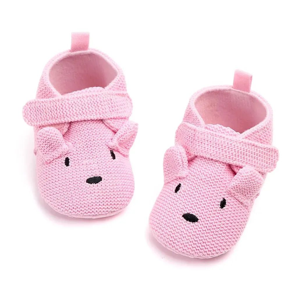 Meckior Baby Slippers Casual Baby Boy Girl Knit Crib Shoes Cartoon Soft Sole Anti-slip Prewalker Reptiles Toddler Baby Shoes