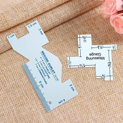 1/2pcs Precision Seam Measuring Gauge Quilting Ruler Template Sewing Ruler DIY Patchwork Sewing Quilting Craft Accessories Tools