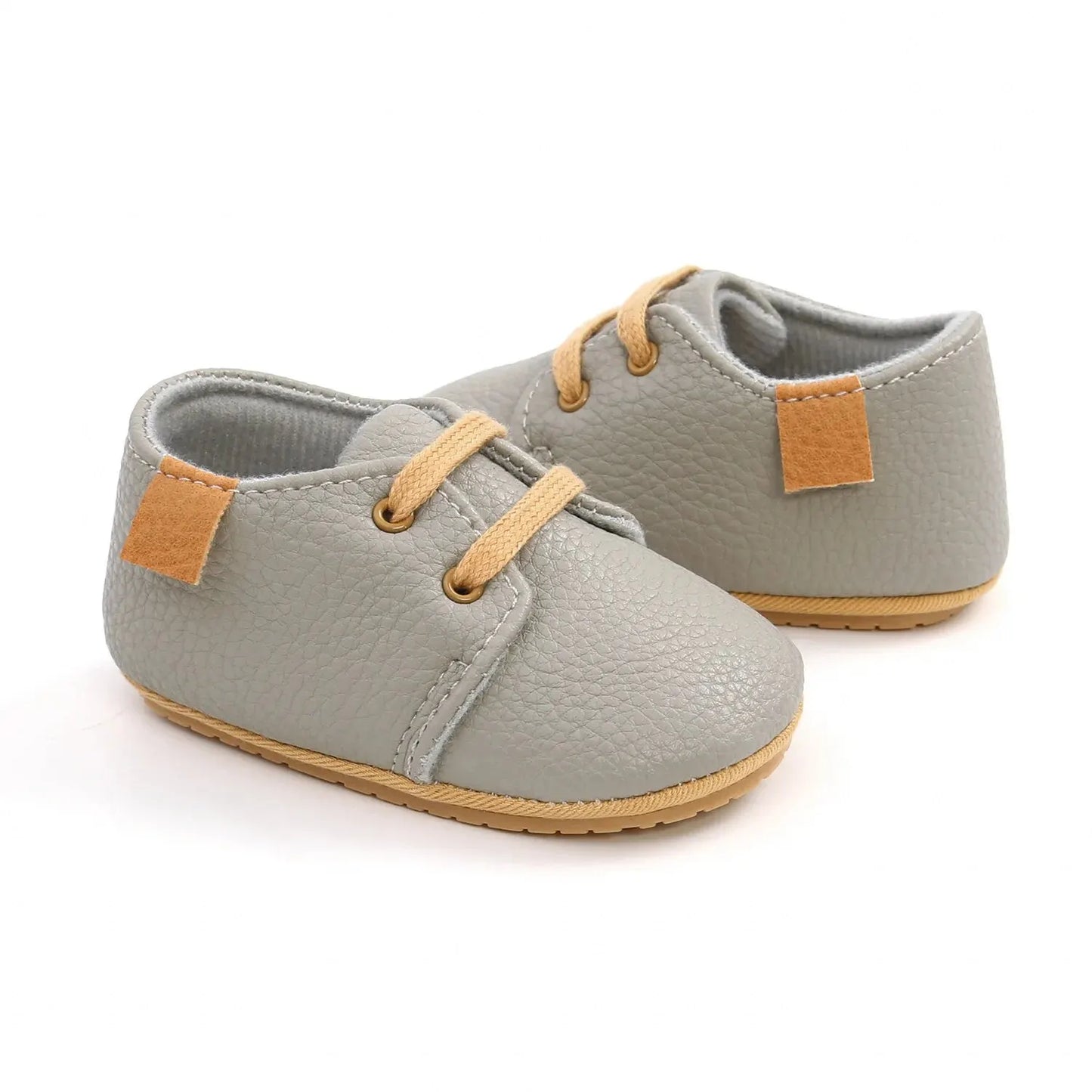 Meckior Baby Shoes Retro PU Leather Boy Girl Shoes Toddler Rubber Sole Anti-slip First Walkers Unisex Newborn Moccasins