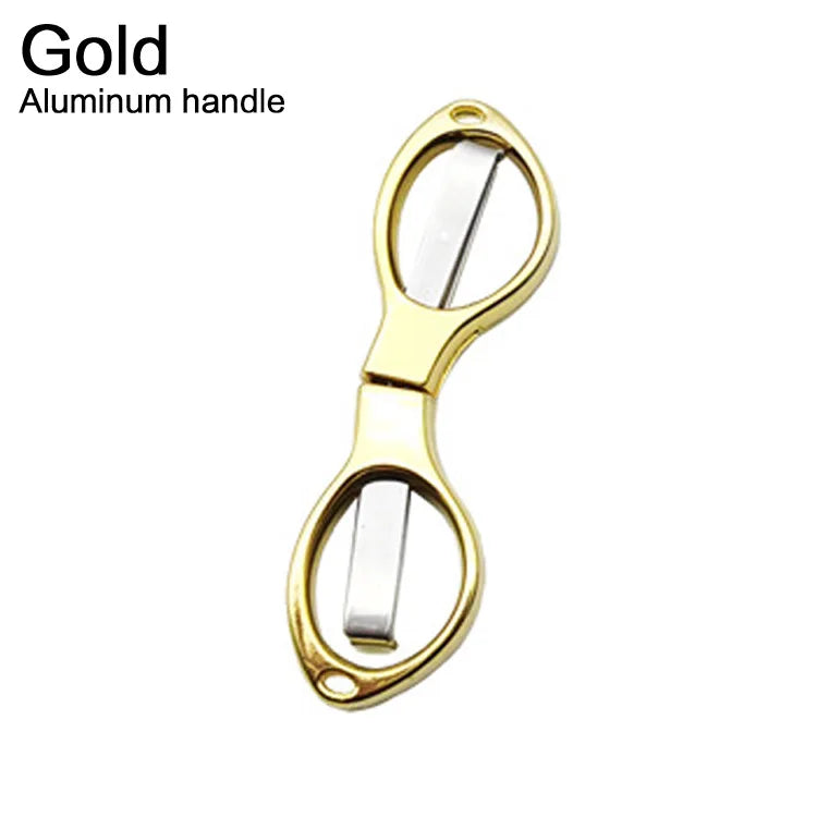 Fishing Line Scissor Portable Folding Safety Scissors Comfortable Zinc Alloy Grip Sharp Stainless Steel Safety Blade