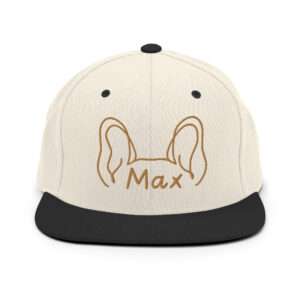 Custom Embroidered Dog Name Snapback Hat