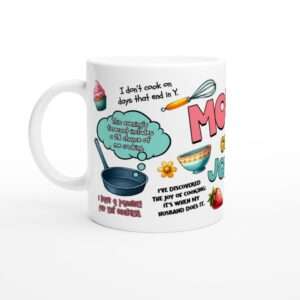 Mom Cooking Jokes Wrap White 11oz Ceramic Mug