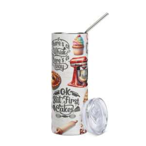 Sweet Creations Stainless Steel Tumbler – Perfect for Cake Baking Lovers