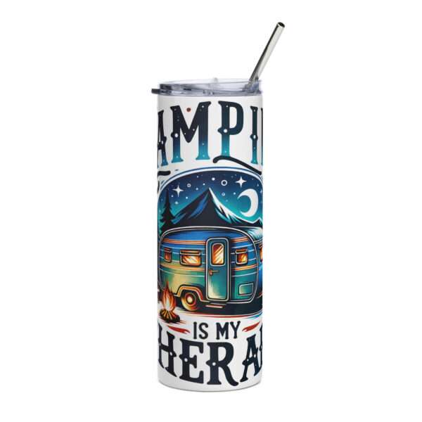 Camping Therapy Stainless Steel Tumbler